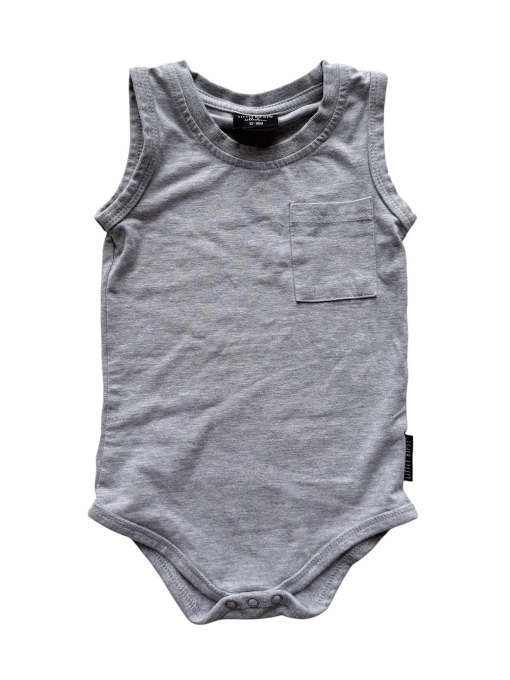 Little Bipsy Gray Bodysuit Tank 12-18M